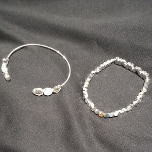 Elegant Silver Bracelet Set